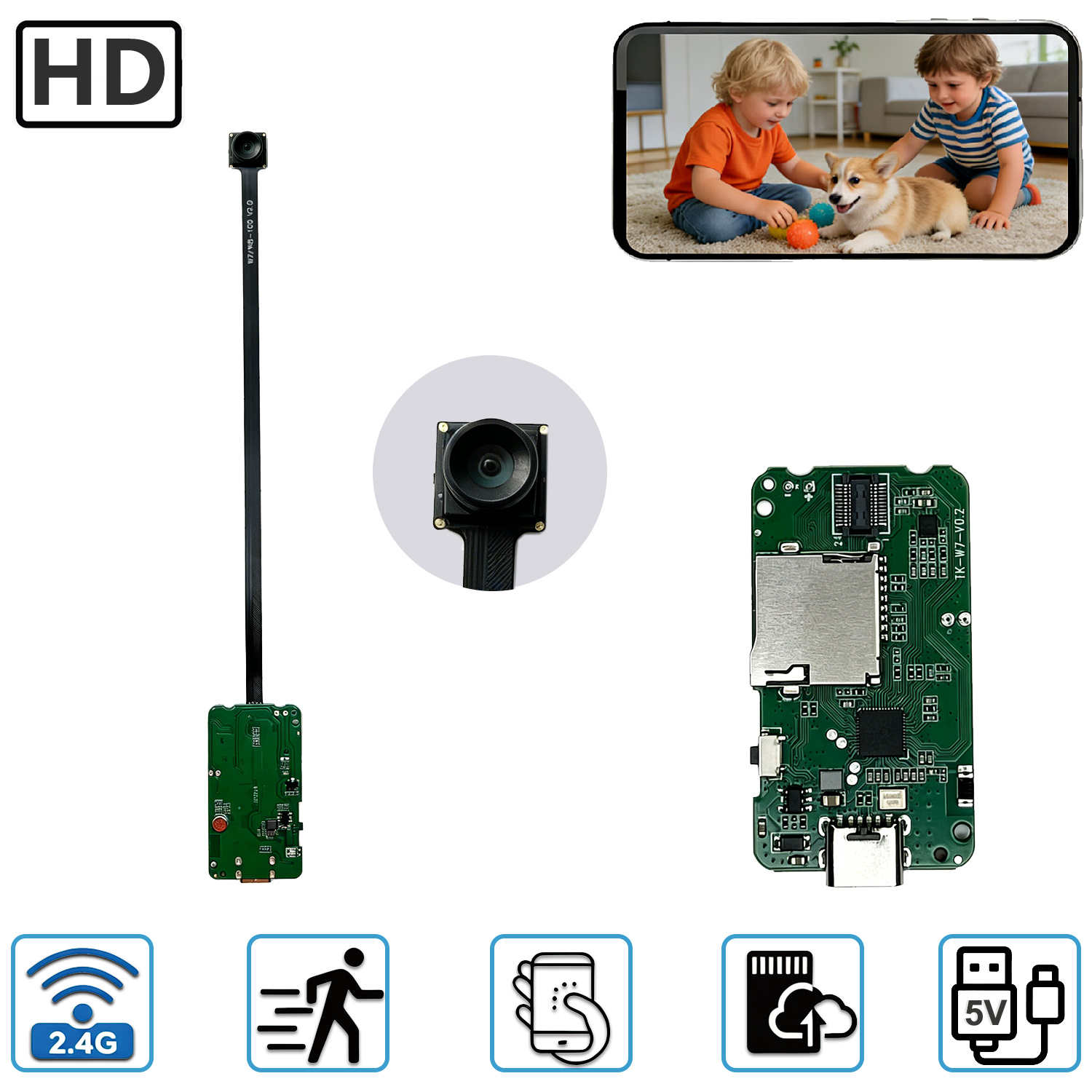 Home Security Recorder - Mini Cámara de Seguridad Compacta para