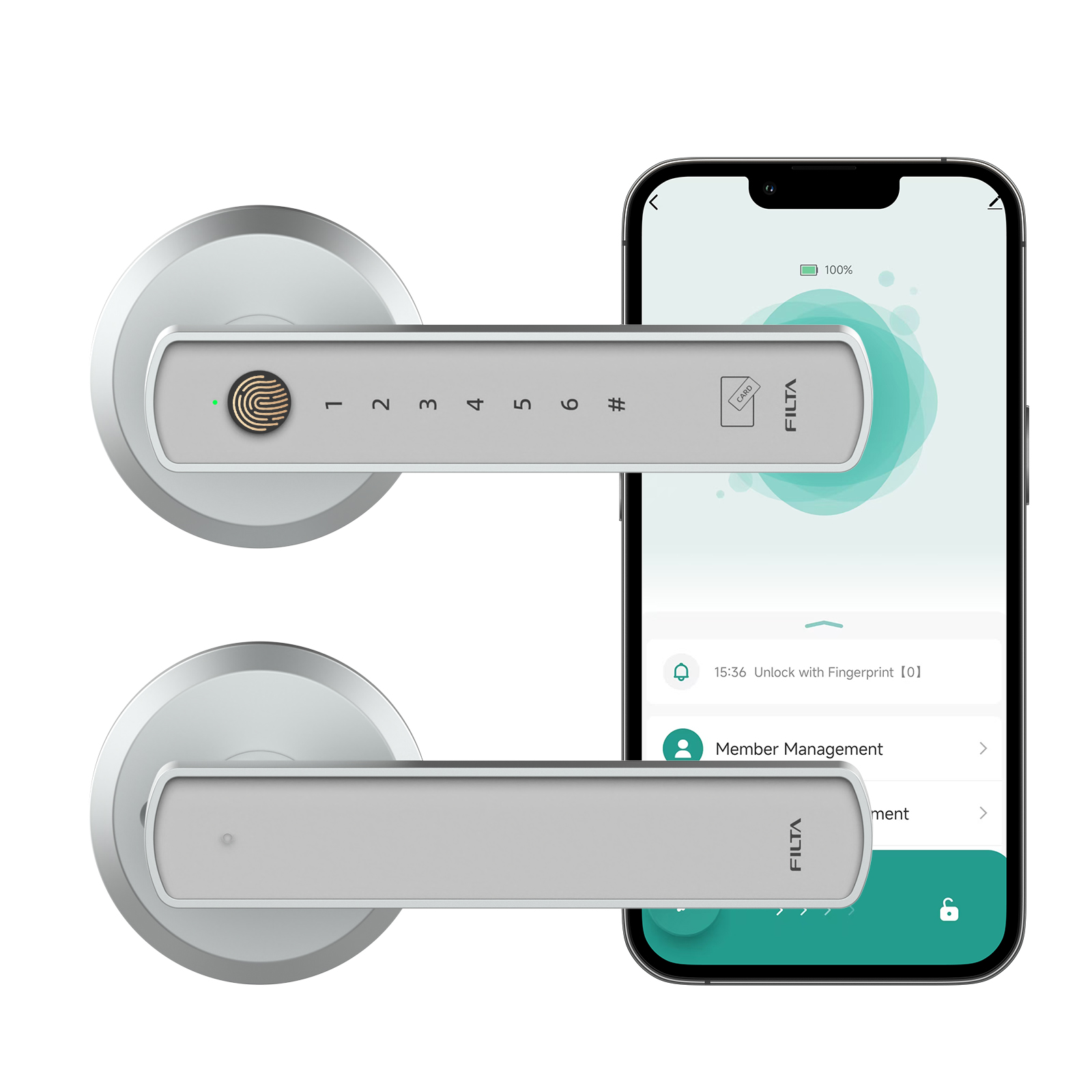 Home Security Keypad - Cerradura Inteligente Viladepot con Huella Dactilar,