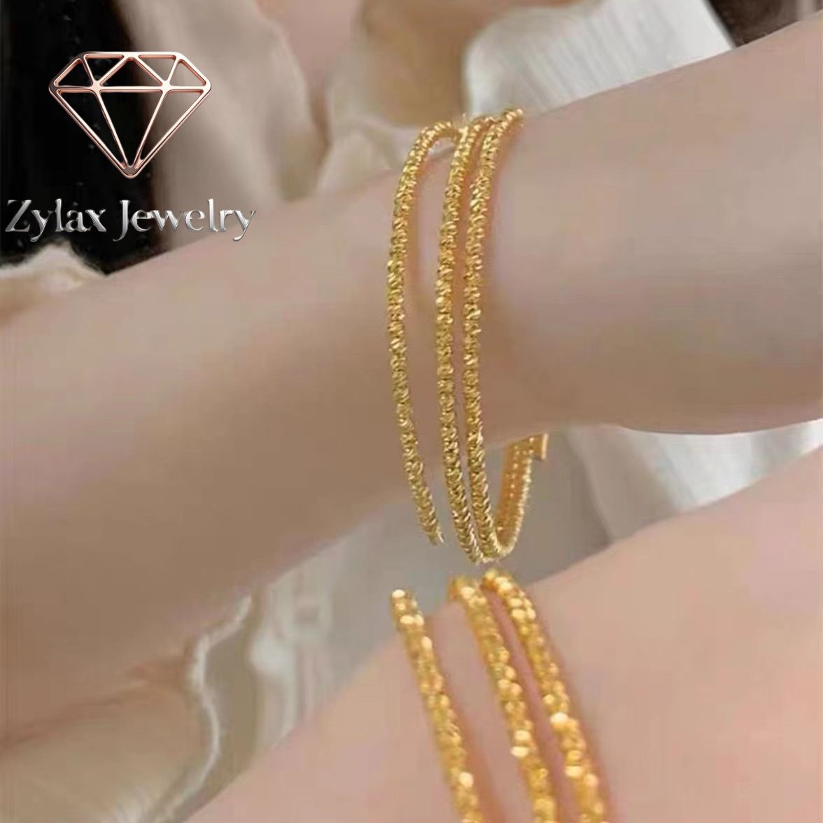 Home Security Companies - Zylax Jewelry Pulsera de cuentas brillantes