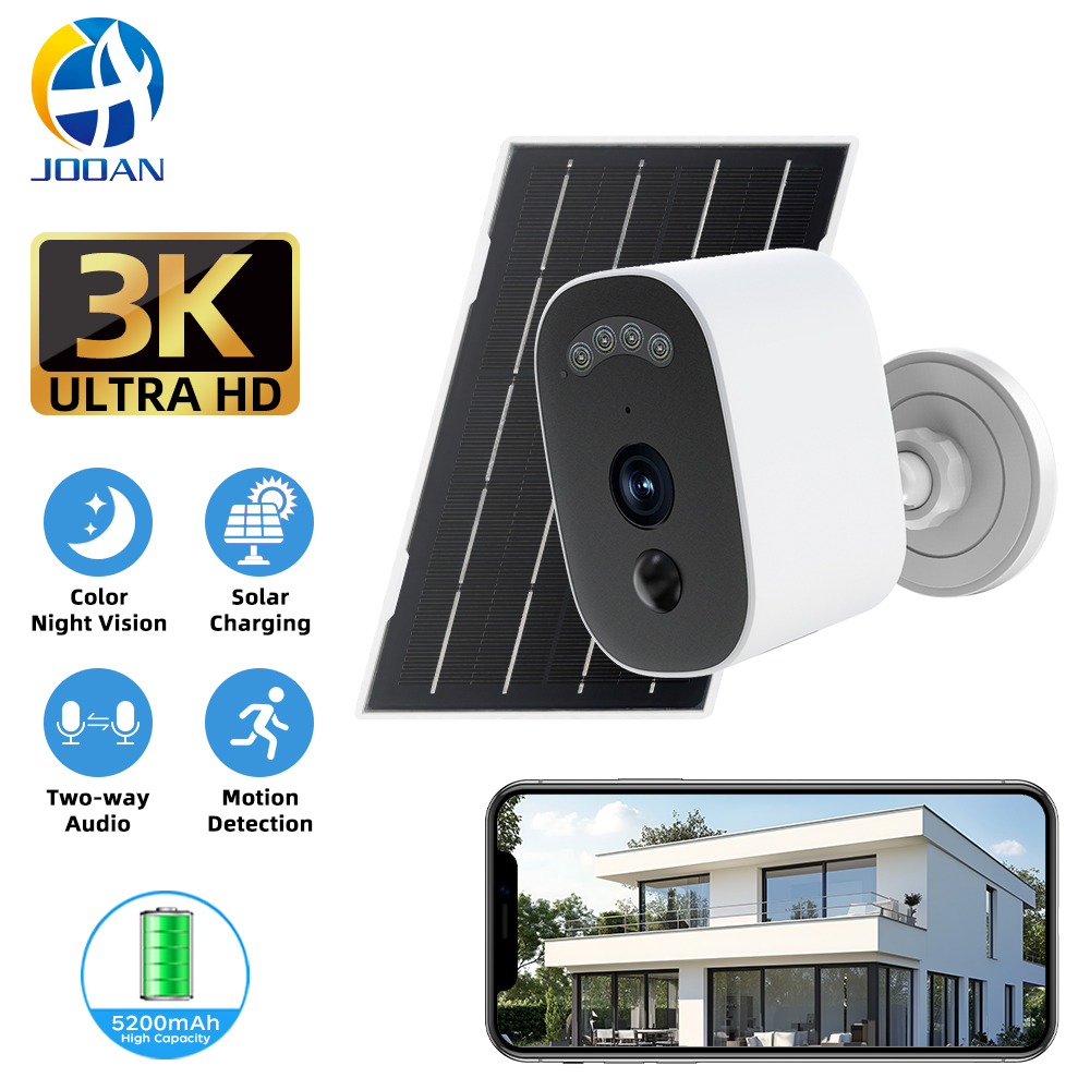 Home Security Recorder - Jooan-cámara de seguridad Solar 3K HD,