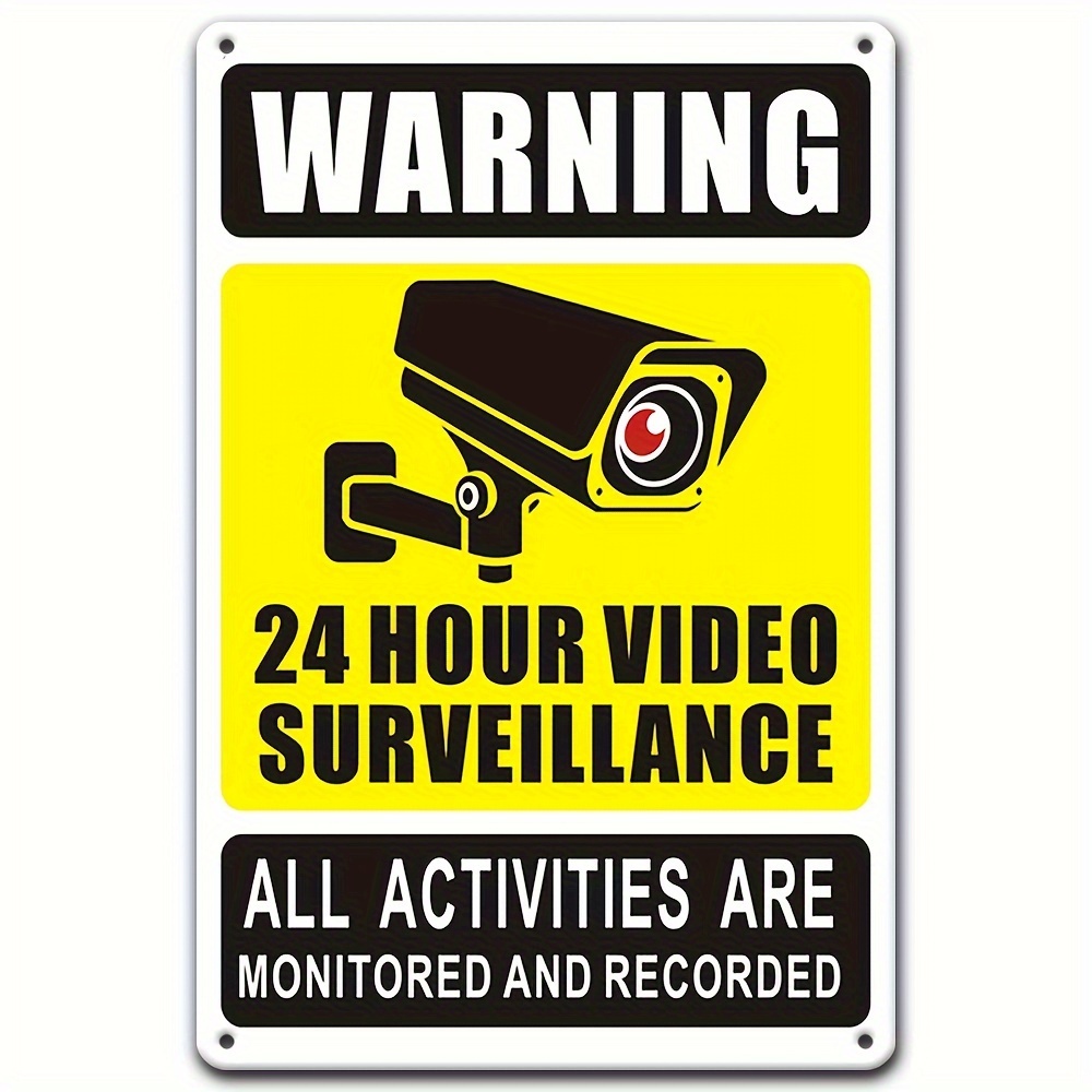 Home Security Network - Señal de advertencia de videovigilancia 24/7,