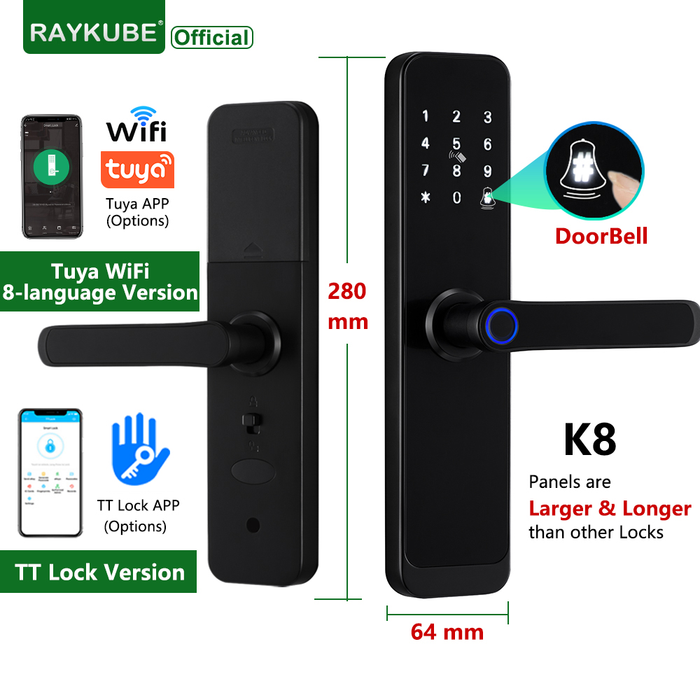 Home Security Keypad - RAYKUBE K8 cerradura de puerta inteligente