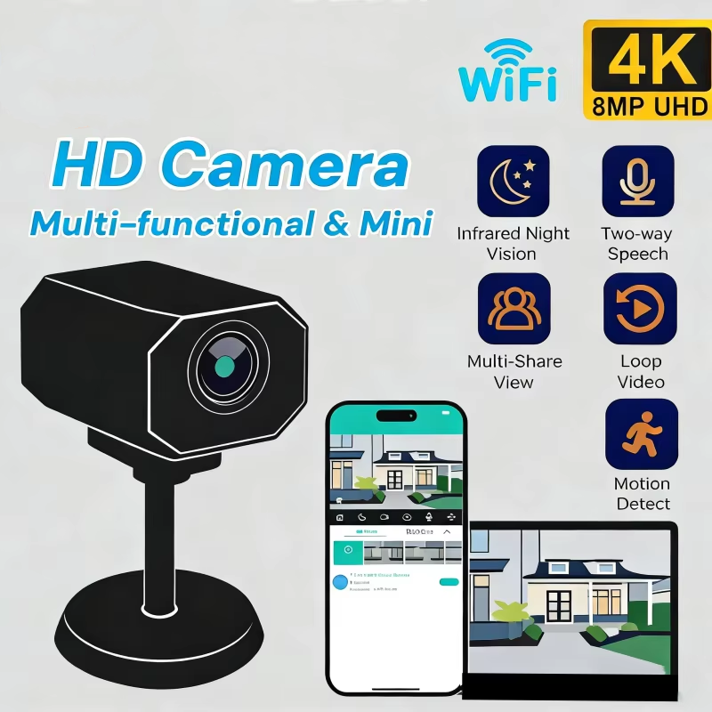 Home Security Recorder - Cámara de seguridad WiFi 4K HD