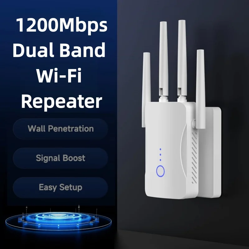 Home Security Network - Repetidor WiFi de Doble Banda 2.4G/5GHz,