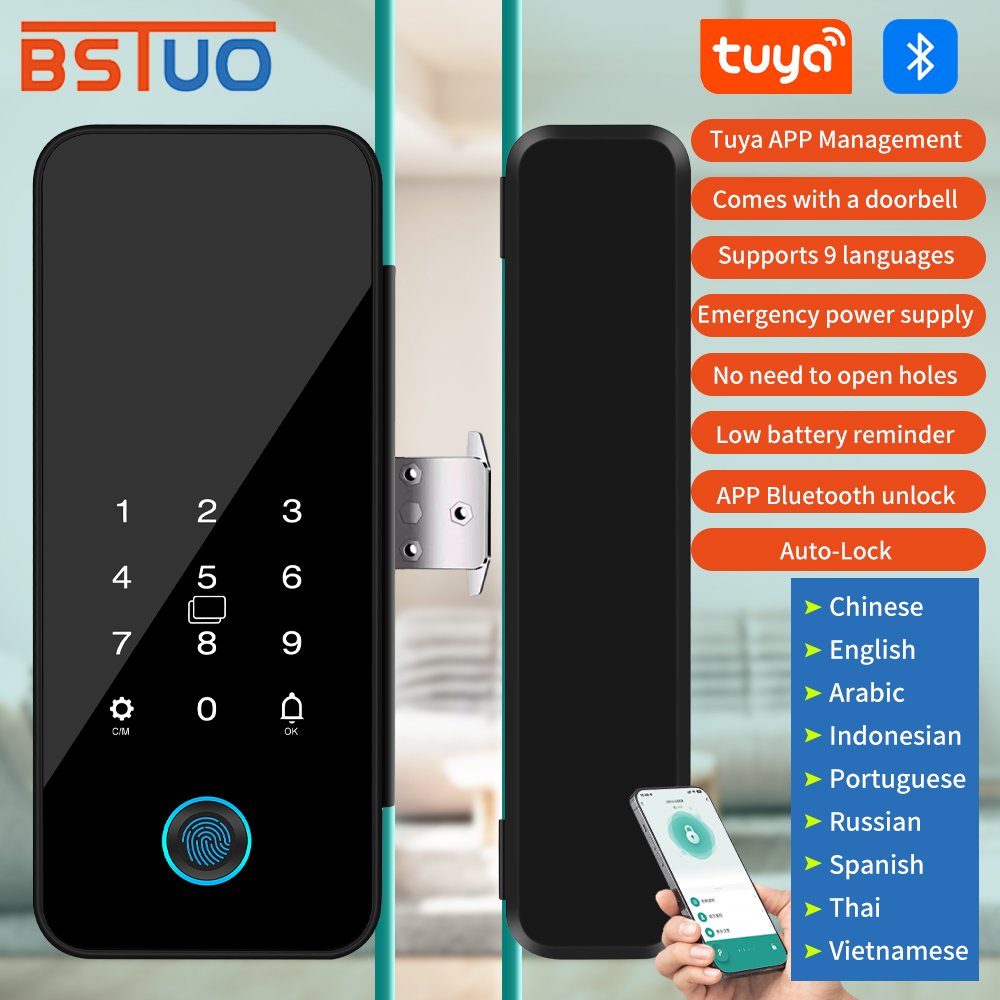 Home Security Keypad - Cerradura de puerta de vidrio inteligente