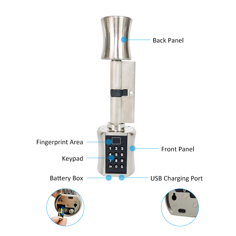 Cerradura de cilindro intelige - Home Security Keypad reseña y precio