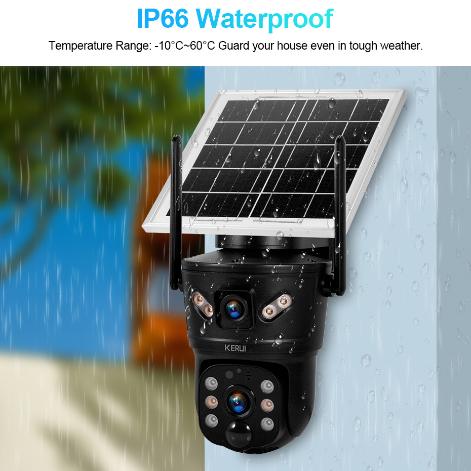 Cámara Solar WiFi 4G SIM KERUI - Home Security Recorder reseña y precio