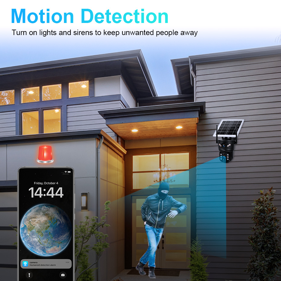 Cámara Solar WiFi 4G SIM KERUI - Home Security Recorder reseña y precio