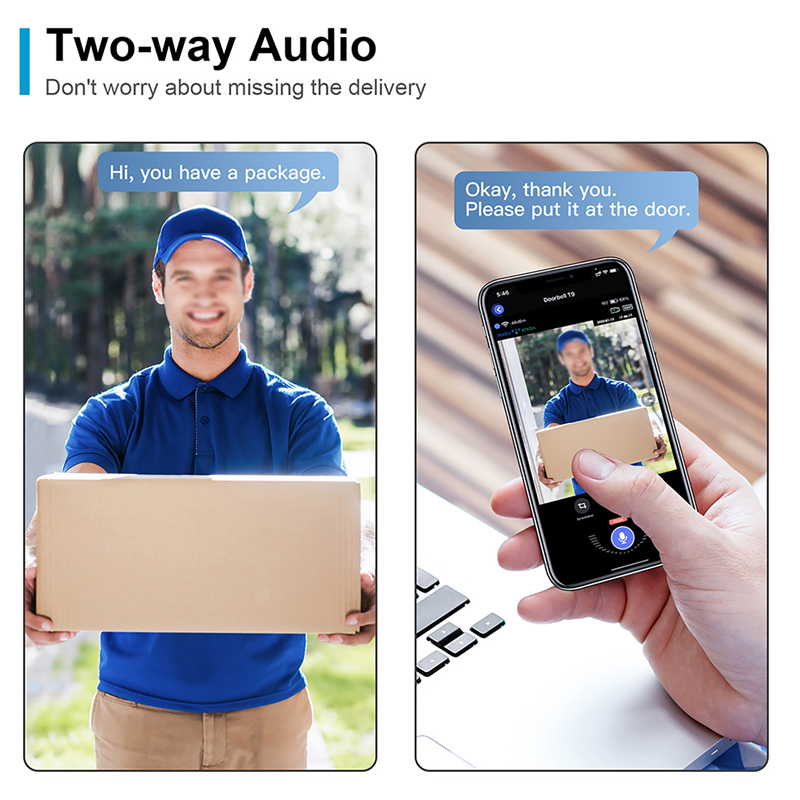 Timbre de puerta con vídeo int - Home Security Recorder reseña y precio