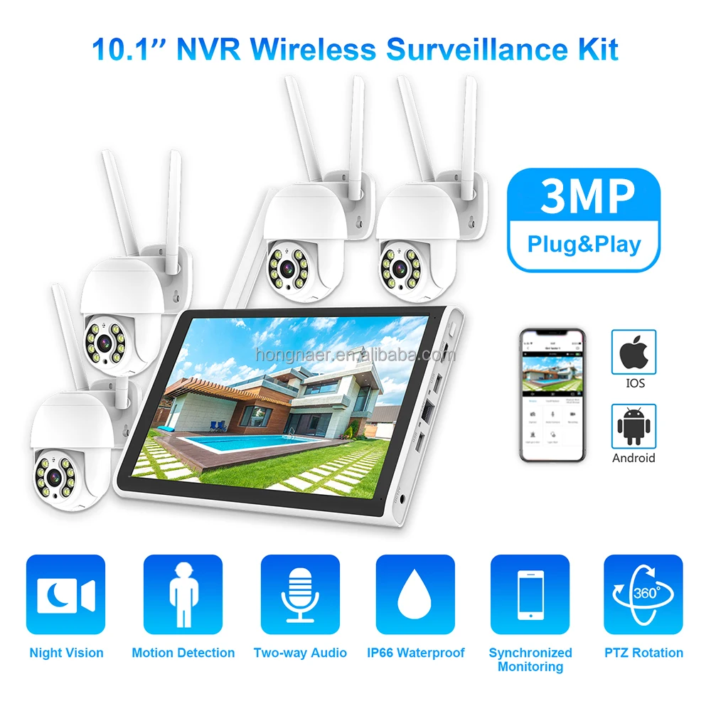 Kit de CCTV Hongnaer 2026, 3MP - Home Security Wifi Camera reseña y precio