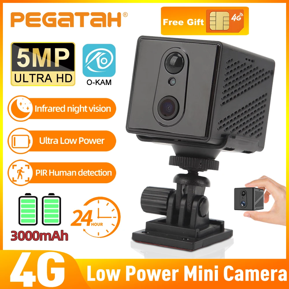 Cámara Mini PEGATAH 5MP 4G, Vi - Home Security Cameras Outdoor reseña y precio