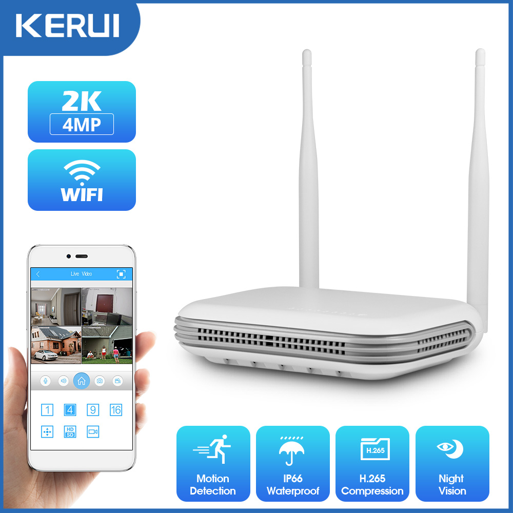 KERUI 2K 3K 4MP 8CH NVR WIFI O - Home Security Wifi Camera reseña y precio