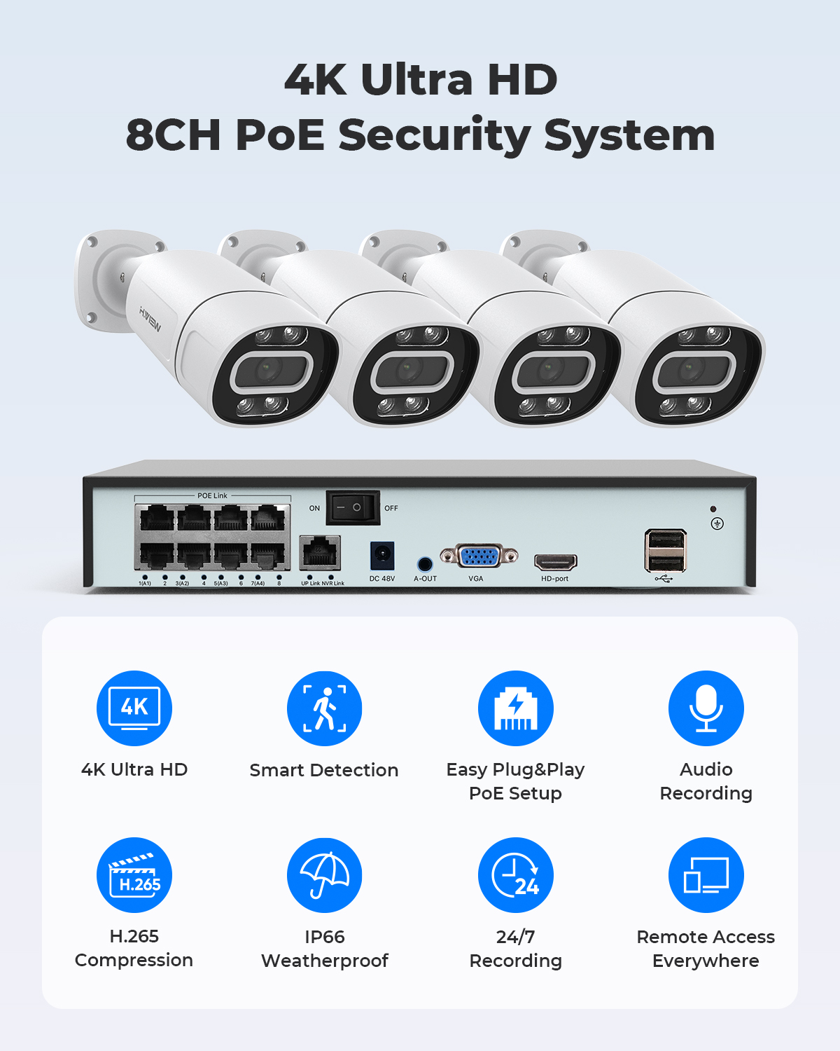 Sistema de Cámara de Seguridad - Home Security Cameras Outdoor reseña y precio