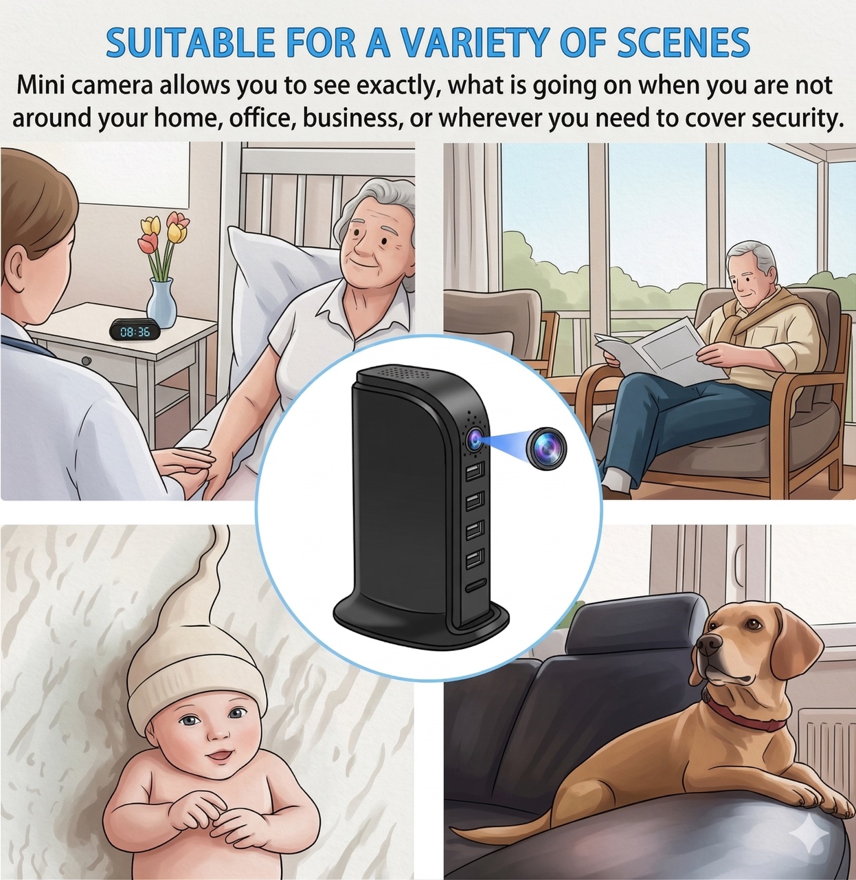 Cámara de Seguridad Wi-Fi Comp - Home Security Wifi Camera reseña y precio