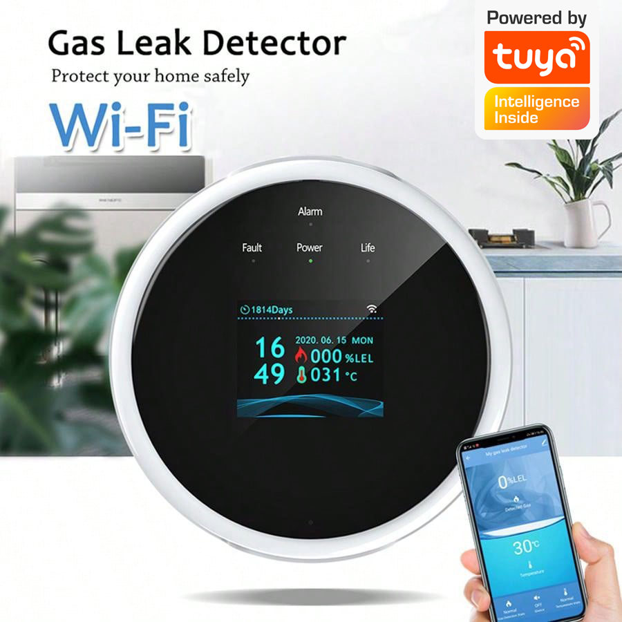 Sensor de alarma de gas WiFi 2 - Home Security Network reseña y precio