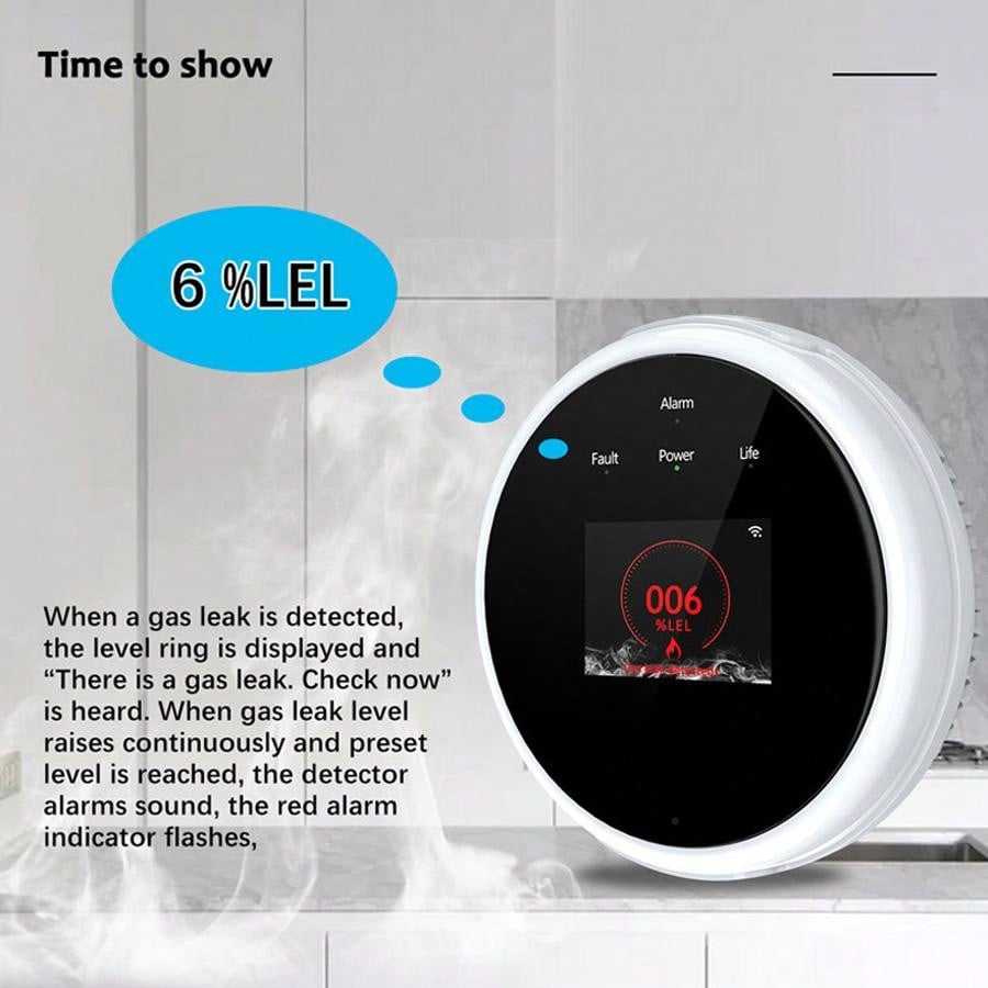 Sensor de alarma de gas WiFi 2 - Home Security Network reseña y precio