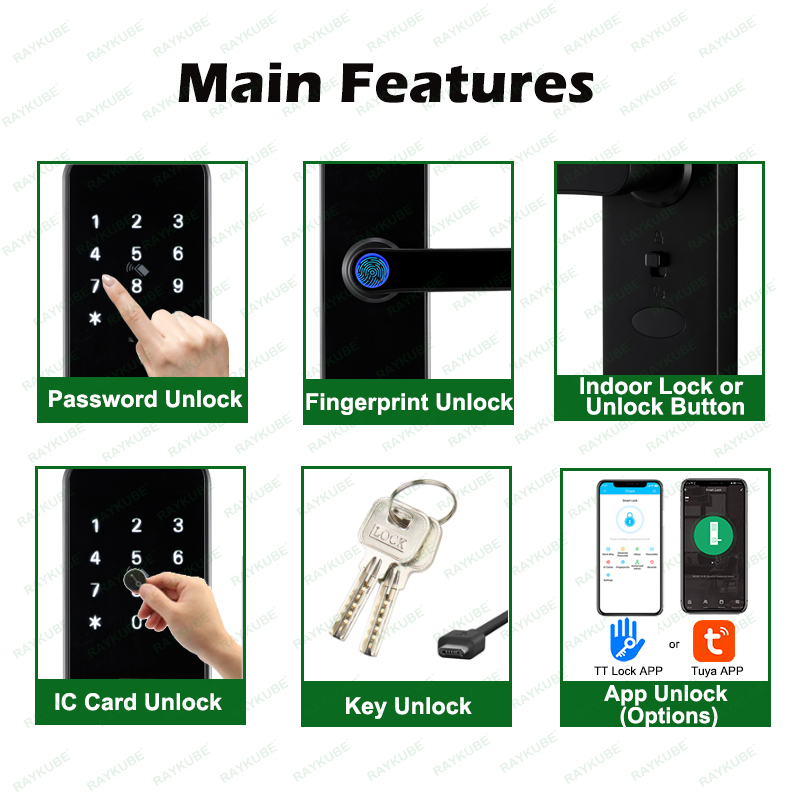 RAYKUBE K8 cerradura de puerta - Home Security Keypad reseña y precio