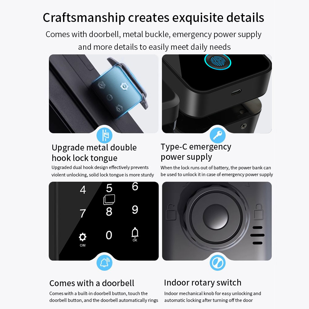 Cerradura de puerta de vidrio  - Home Security Keypad reseña y precio