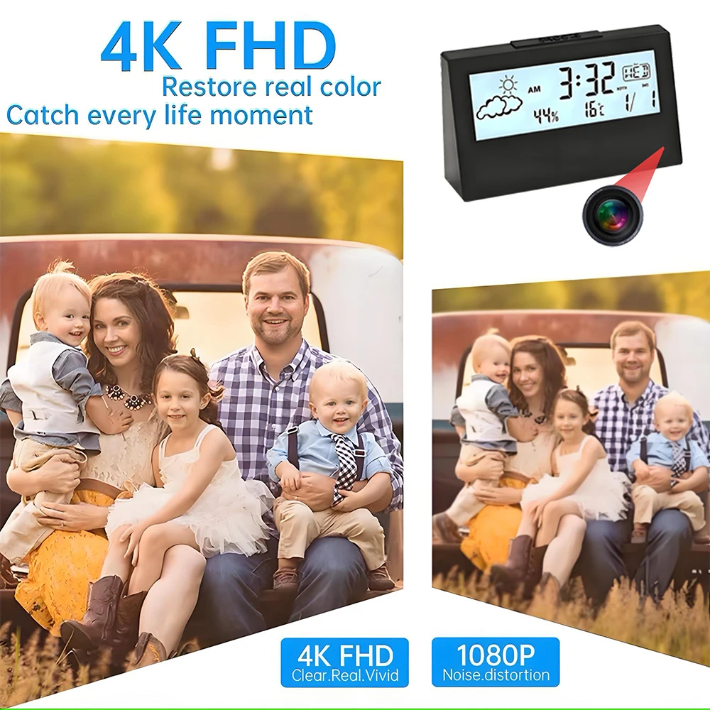 Cámara de Reloj WiFi 4K con De - Home Security Recorder reseña y precio