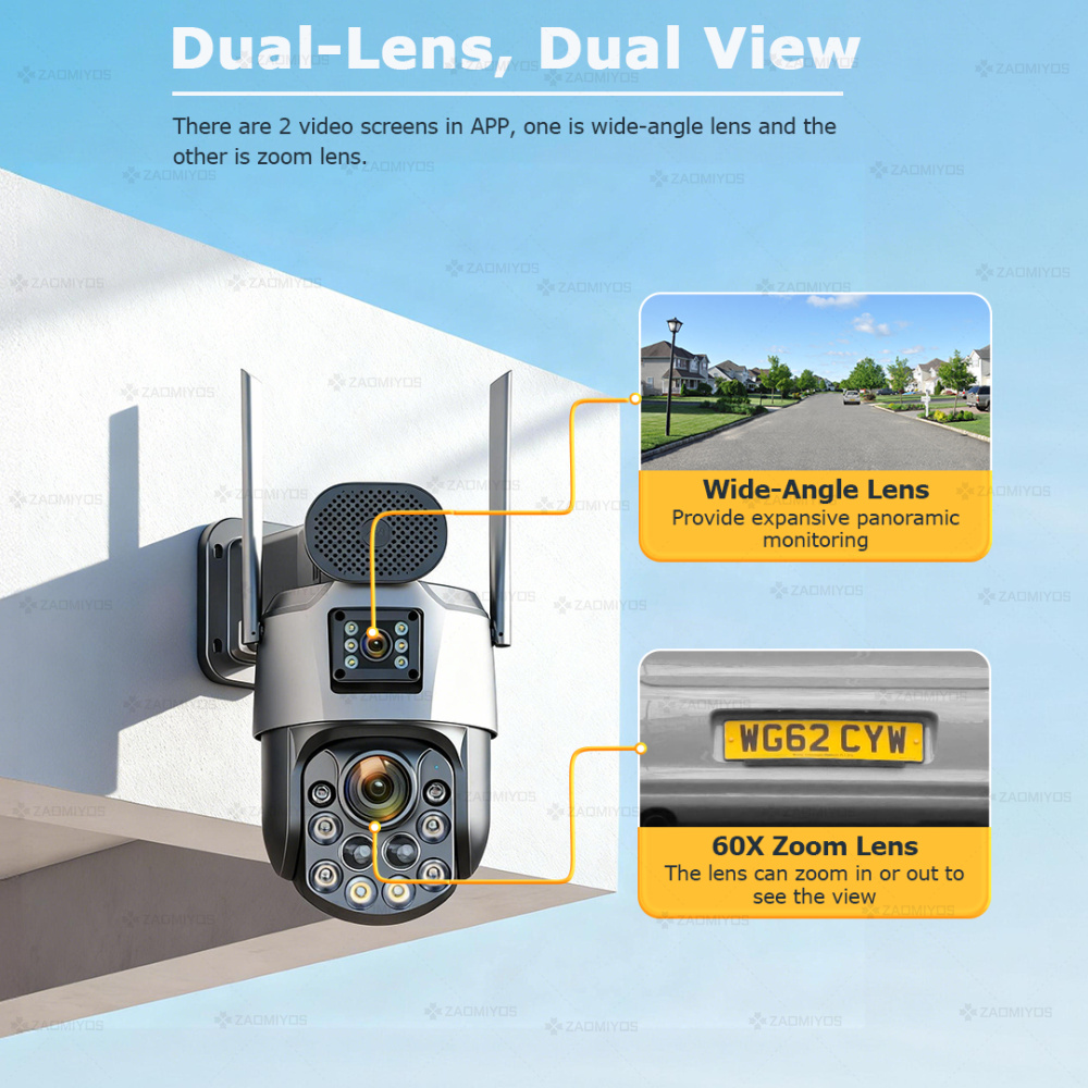 Cámara de Vigilancia Solar par - Home Security Cameras Outdoor reseña y precio